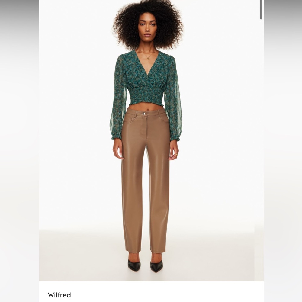 Aritzia Melina Pants - chestnut/darker brown than imagine